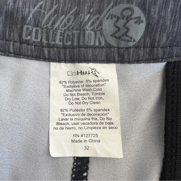 Da Hui Hybrid Collection Grey Ombre Stripe Hybrid Board Shorts, 32 - Picture 11 of 11